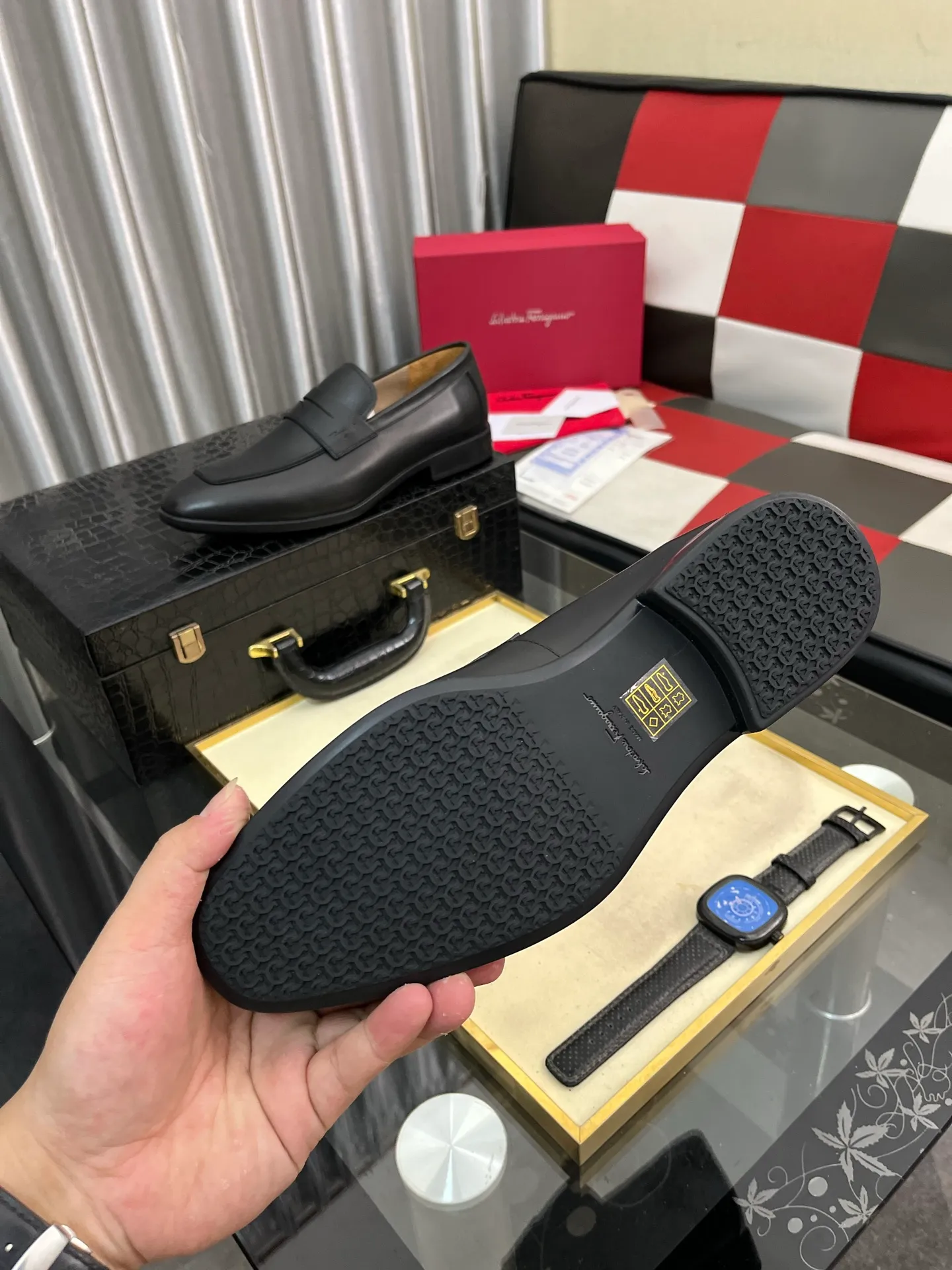 Men's shoes 💰600⌚️⌚️[Salvatore Ferragamo] Ferragamo business leather shoes, 1:1 top purchasing quality, imported selected original calfskin for the uppers, imported original soft water-dyed cowhide for the inner feet, imported original customized Italian handmade lightweight foam outsole, size: 39-44 5️⃣ options available